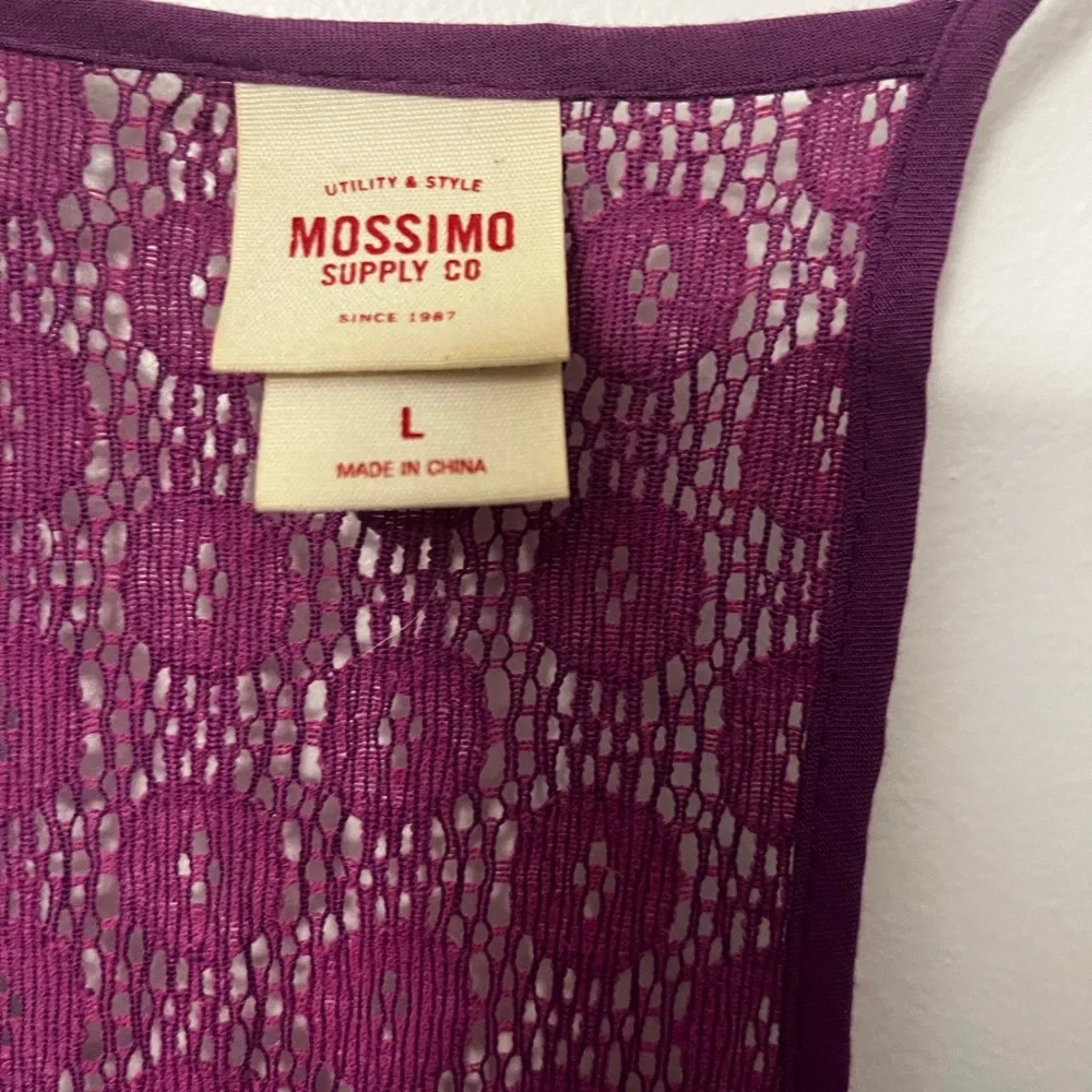Mossimo Supply Co. Purple Lace Detail Top - Picture 2 of 2